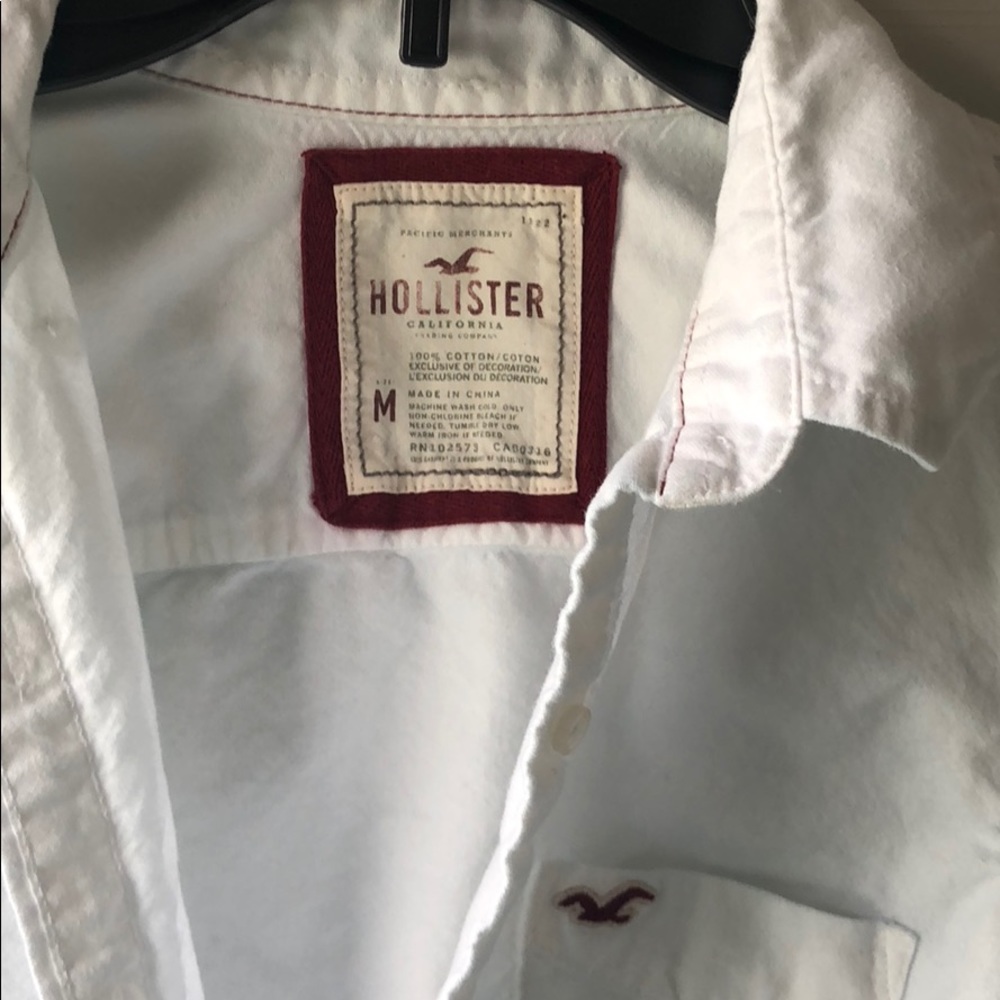 Hollister White Button Down Women's Medium - Picture 2 of 4